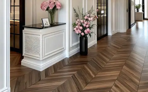 Mẫu sàn xương cá hành lang – Verywood