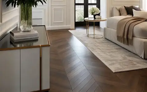Mẫu sàn vân gỗ xương cá phòng ngủ – Verywood